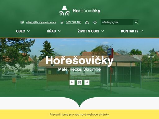 obec hořešovičky