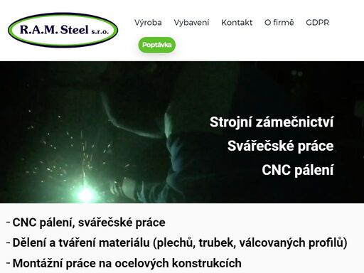 nabídka služeb firmy. strojní zámečnictví, svářečské práce a cnc pálení.