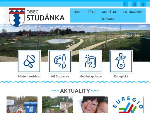 oficiální stránky obce studánka