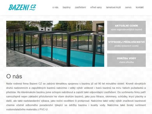 zaměřujeme se na montáž, servis a kompletaci bazénů a zastřešení