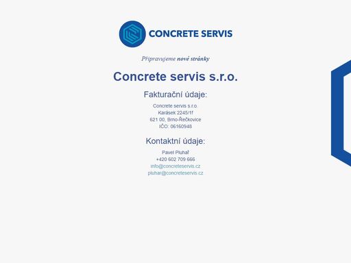 concrete servis s.r.o., pavel pluhar