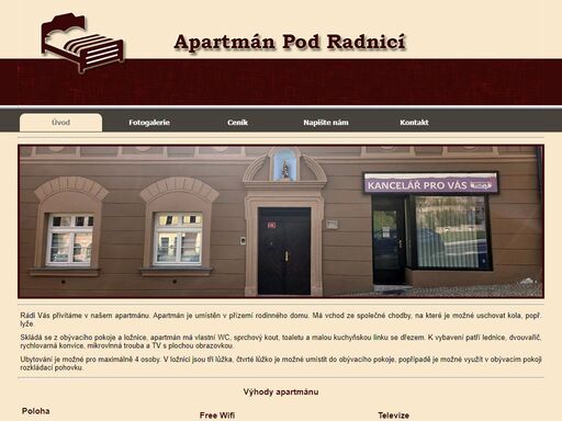 apartmán pod radnicí