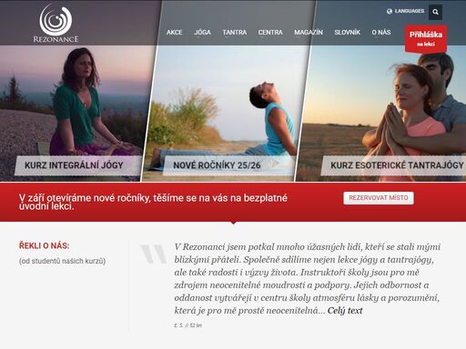 duchovní škola rezonance - kurzy integrální jógy a tantry. 