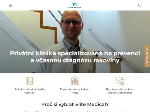 elitemedical je klinika preventivní medicíny, hloubkové diagnostiky a prevence rakoviny. zaměřujeme se na odstranění příčin zdravotních problémů.