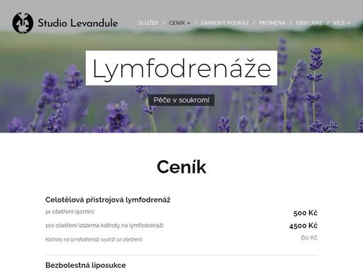 lymfodrenáže a liposukce