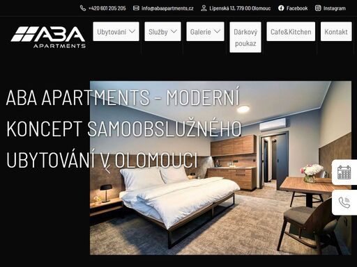 aba apartments  celkem disponujeme 59ti apartmány. všechny jsou moderně vybaveny vším, co potřebujete ke komfortnímu ubytování nejen na jednu noc, ale také na delší pobyt. kromě pohodlné postele, smart tv s o2tv a wifi nabízí každý…