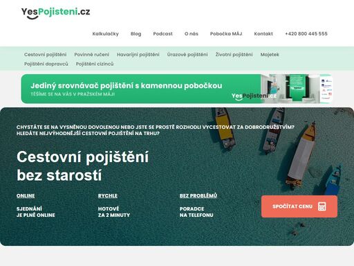 porovnejte si pojištění od většiny tuzemských pojišťoven! yespojisteni.cz vám nabízí online srovnání cestovního pojištění, pojištění vozidel, úrazového pojištění a životního pojištění.