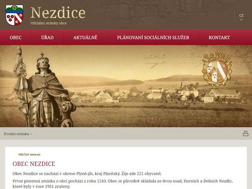 oficiální stránky obce nezdice