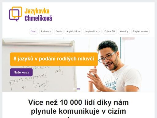 čtvrt století učíme jazyky v pardubicích. angličtina, čeština, čínština, francouzština, italština, němčina, ruština a španělština.