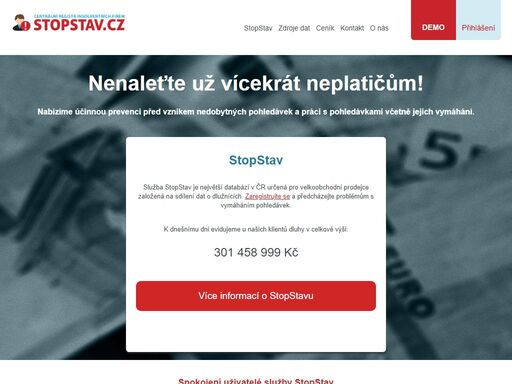zaregistrujte se do systému a sdílejte data o insolventních klientech! 