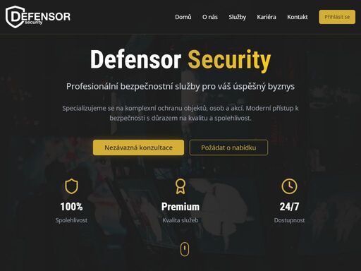 ??? profesionální bezpečnostní agentura defensor security. instalace kamerových systémů cctv, ip kamery, ostraha objektů a osob, vrátnice, noční hlídky. ? licencovaná agentura s 15+ lety zkušeností. služby po celé české republice. nezávazná konzultace zdarma!