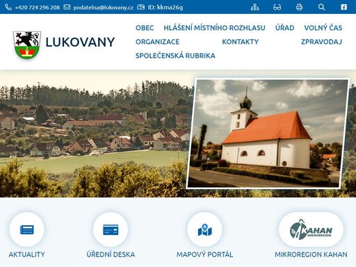 oficiální stránky obce lukovany