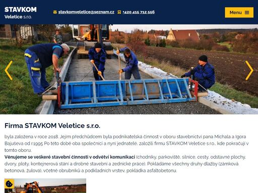 věnujeme se veškeré stavební činnosti v odvětví komunikací. pokládáme všechny druhy dlažby včetně obrubníků a podkladních vrstev, pokládka asfaltobetonu. zjistěte o nás více.
