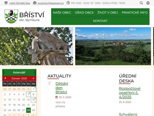 oficiální stránky obce bříství