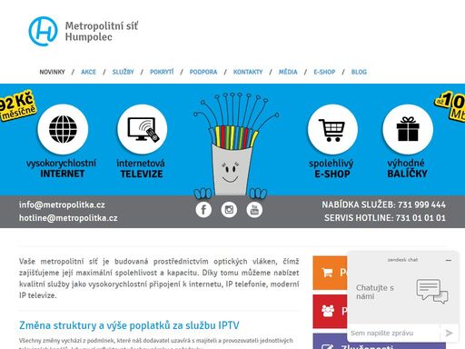 nejrychlejší a zároveň nejlevnější internet v humpolci a okolí