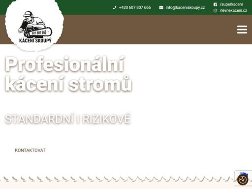- levné kácení stromů, rizikové kácení, štěpkování, frézování, údržba zeleně, ...