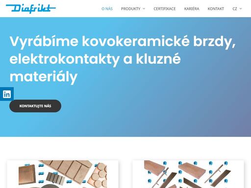 společnost diafrikt components s.r.o. se sídlem v potštejně kontinuálně navázala na dlouholetou tradici firmy pramet šumperk, datovanou od roku 1958, ve vývoji a výrobě kovokeramických třecích materiálů.