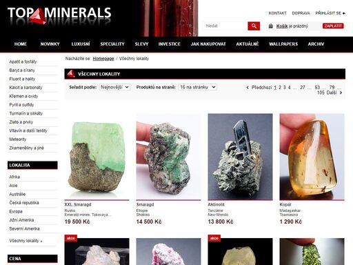topminerals.cz | minerály online
