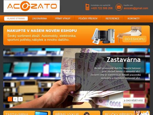 zastavárna a přímý výkup zboží přerov. nabídka hotovostních půjček - peníze snadno a rychle. acozato přerov.