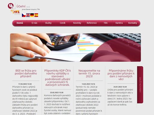 společnost s 20 lety zkušeností s vedením účetnictví, daňové evidence, mzdové agendy, daňovým a účetním poradenstvím.