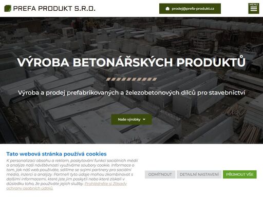 výroba, prodej betonových a železobetonových dílců. betonové dílce vyrábí společnost prefa produkt s.r.o. hradec králové, předměřice nad labem.