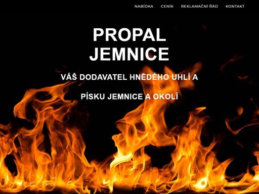 propal jemnice - dodavatel hnědého a černého uhlí pro jemnici a okolí