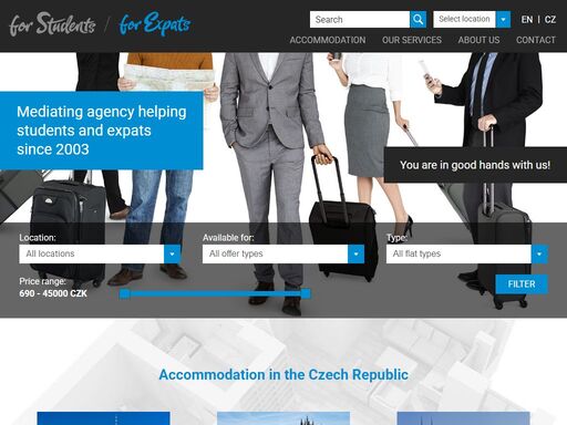mediating agency helping foreign students and expats in czech republic. accommodation, apartments, flats, rent, sale, prague, hradec králové, brno.