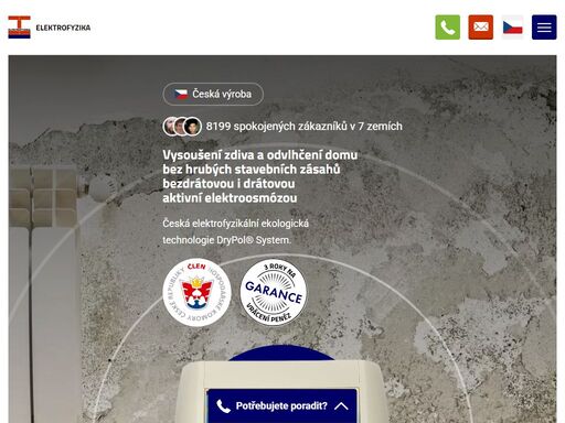 vysoušení zdiva elektroosmózou šetří peníze za drahé stavební práce. drypol systém je český výrobek s garancí.