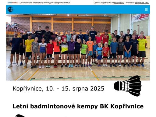 klubový web klubový web bk kopřivnice, z.s.