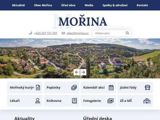 oficiální stránky obce mořina