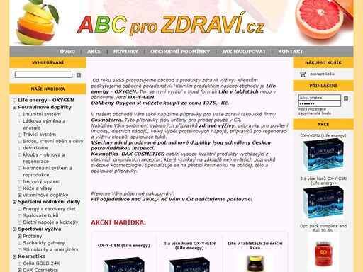 zdravá výživa, posílení imunity, kosmetika, diety, hubnutí, klouby - abcprozdraví.cz