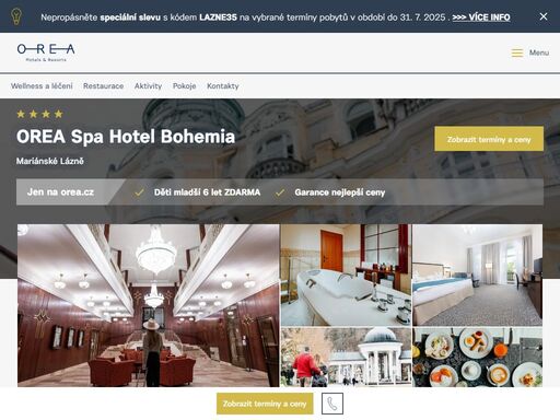 balneo, wellness, relaxační pobyt, mariánské lázně, luxusní ubytování dopřejte si luxusní wellness pobyt v mariánských lázních v orea spa hotel bohemia, kde na vás čeká odpočinek a prvotřídní péče.