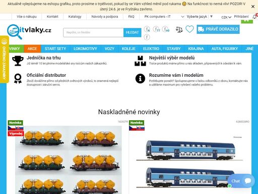 modelová železnice tt, h0, n a další. kolejiště, vlaky, modely vlaků a železniční modelářství. přední prodejce značek jako roco, piko, tillig, mtb, igra, mtb. lokomotivy, vagony i doplňky. provádíme také digitalizaci a poradenství. novinky 2025 již k objednání.