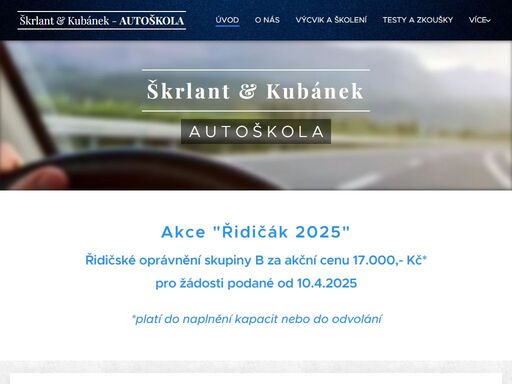 řidičské oprávnění skupiny b za akční cenu 17.000,- kč*