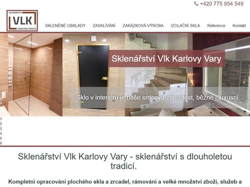 sklenářství vlk karlovy vary bohatice - zakázková výroba, zpracování a dodání skla přesně na míru až k vám domů.
