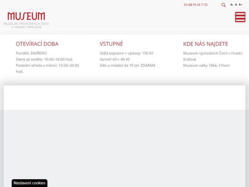 oficiální stránky muzea východních čech v hradci králové