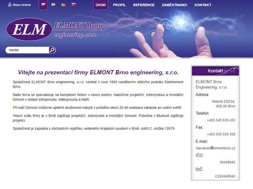 stránky společnost elmont brno engineering s.r.o.