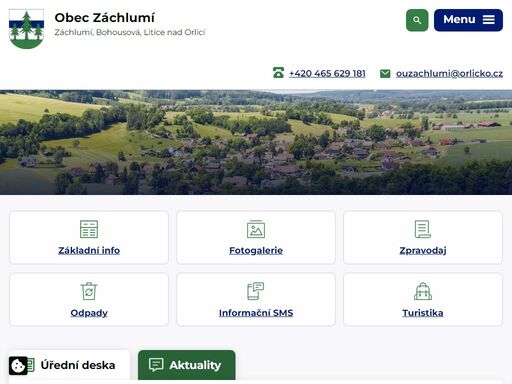 obec záchlumí se nachází v okrese ústí nad orlicí, kraj pardubický. žije zde přes sedm set obyvatel.