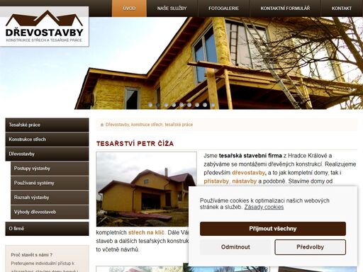 dřevostavby, střechy a tesařské práce