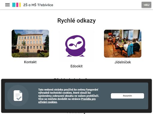 naše škola - 1. a 2. stupeň - se nachází v obci třebívlice na cestě mezi lovosicemi a mostem v malebné krajině českého středohoří.