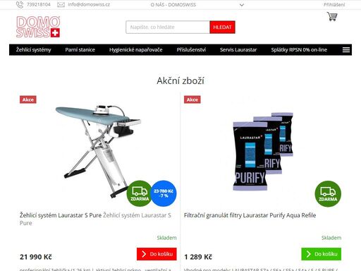žehlicí systémy laurastar a parní stanice - generátory laurastar - nejnižší  akční ceny - doprava zdarma - splátky úrok 0% - osobní předání - 5 let záruka