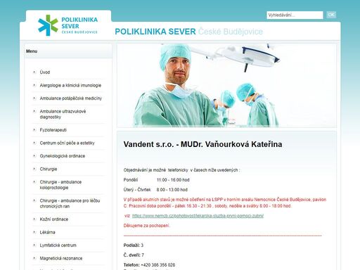 zubní ordinace - mudr. vaňourková - stomatologie  vandent s.r.o. 