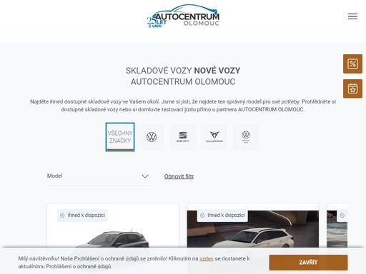 autocentrum olomouc s.r.o. - prodejce nových vozů volkswagen, volkswagen užitkové vozy, seat a cupra