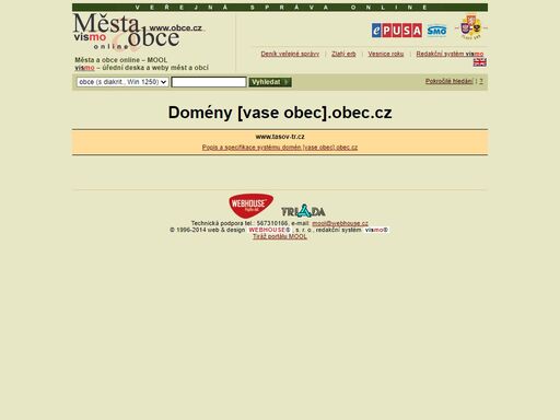 portál územní samosprávy města a obce online