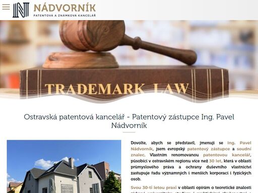 ostravská patentová a známková kancelář s více jak 30-ti letou tradicí a více než 2000 klienty.