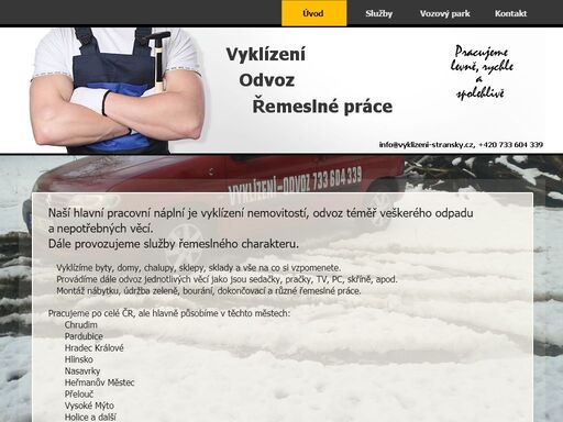 vyklízení, odvoz, řemeslné práce