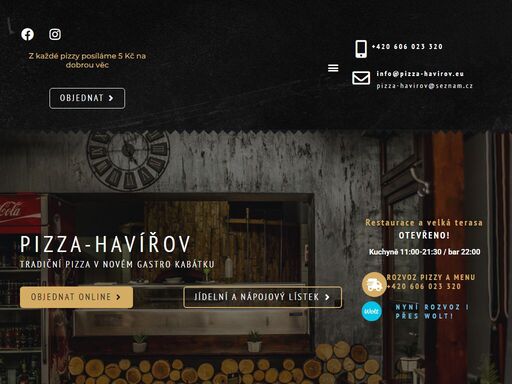 tradiční pizza v novém gastro kabátku restaurace a velká terasa otevřena ! rozvoz pizzy a denní menu +420 606 023 320