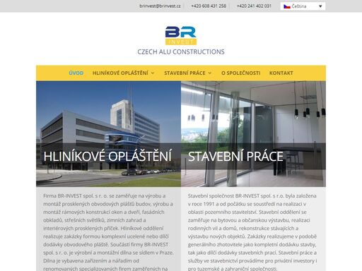 br-invest spol. s r.o. – stavební činnost, hliníkové konstrukce…