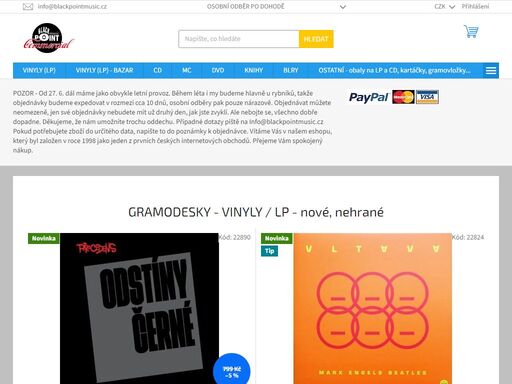 hudba mimo hlavní proudy - rock, jazz, blues, classic hudba na cd a lp, knihy, časopisy, gramofony a jehly, raritní cd a lp z domova i ze světa. bazar vinylů.