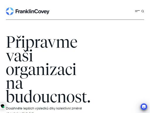 jsme přední vzdělávací a poradenská společnost. nabízíme služby firmám, které usilují o rozsáhlou a systematickou změnu kultury a chování svých zaměstnanců.